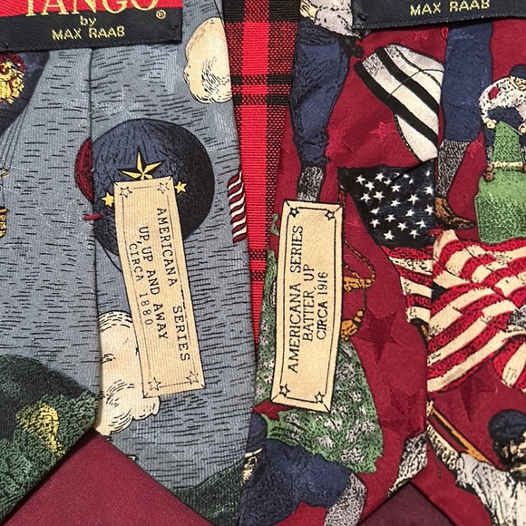 Two Americana series by Max Raab neckties. One is Up, Up and Away and Batter Up. - Picture 4 of 4
